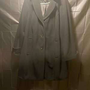 Black wool winter coat